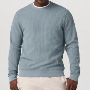Vuori Jamestown Crew in Dusty Blue, Size Small